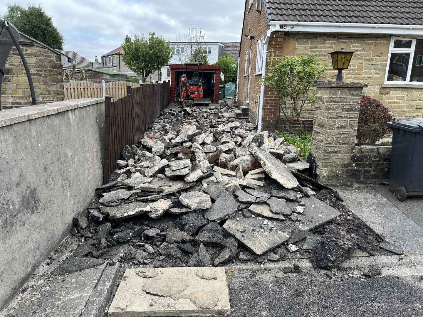 Before — Demolished rubble